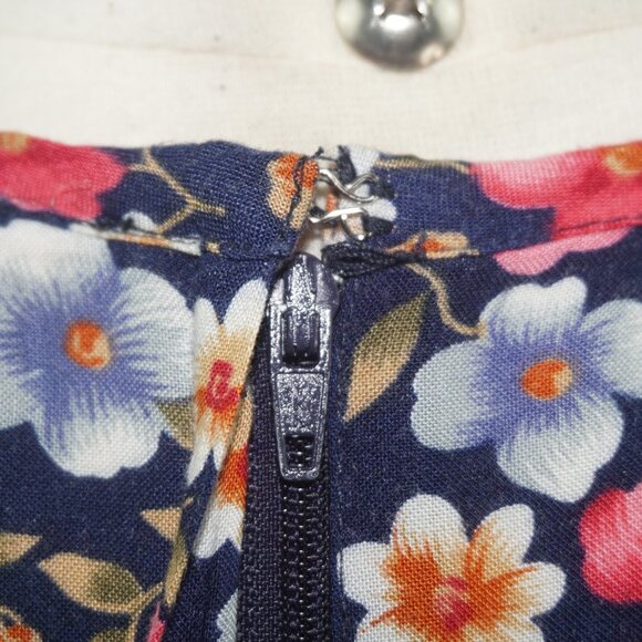 Vintage 90s Floral Midi Dress XL - Picture 7 of 13